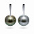 Earrings with Tahitian pearls and diamonds