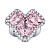 Ring with morganites and diamonds