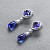 Earrings with tanzanites and diamonds