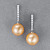 Earrings with golden South Sea pearls and diamonds
