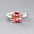 Ring with orange-pink tourmaline