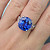 Ring with blue sapphire and diamonds