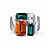 Ring with spessartine, indigolites and diamonds