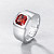 Ring with garnet