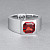 Ring with garnet