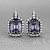 Earrings with purple-gray spinel and diamonds