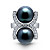 Ring with Tahitian pearl and diamonds