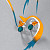 Earrings with indigolites, spessartines and diamonds