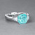 Ring with paraiba tourmaline and diamonds