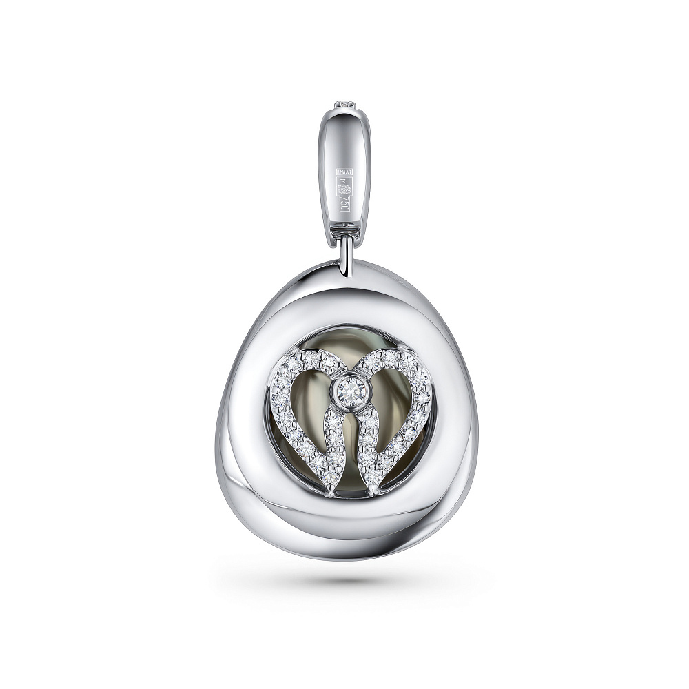 Pendant with South Sea baroque pearl and diamonds картинка 3