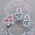 Earrings with morganites, aquamarines and diamonds