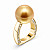 Ring with golden South Sea pearl and diamonds