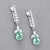 Earrings with mint tourmalines and diamonds