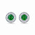 Earrings with emeralds and diamonds