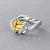  Ring with yellow sapphire and diamonds