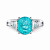 Ring with paraiba tourmaline and diamonds