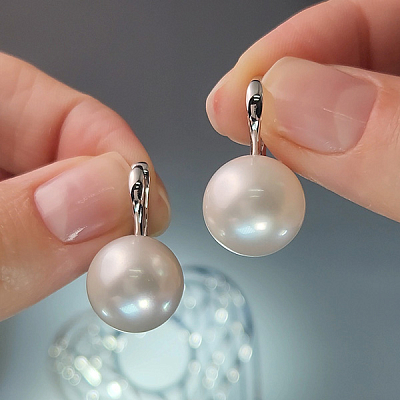 Earrings with South Sea pearls