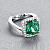 Ring with mint tourmalines and diamonds