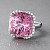 Ring with pink tourmaline and diamonds