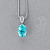 Pendant with  paraiba tourmaline and diamond