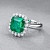 Ring with emerald and diamonds