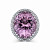 Ring with lavender beryl and diamonds