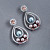 Earrings with Tahitian pearl, freshwater pearl, malaya garnets, and diamonds