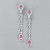 Earrings with zircons, spinels, and diamonds