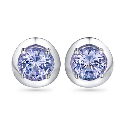 Earrings with lavender tanzanites
