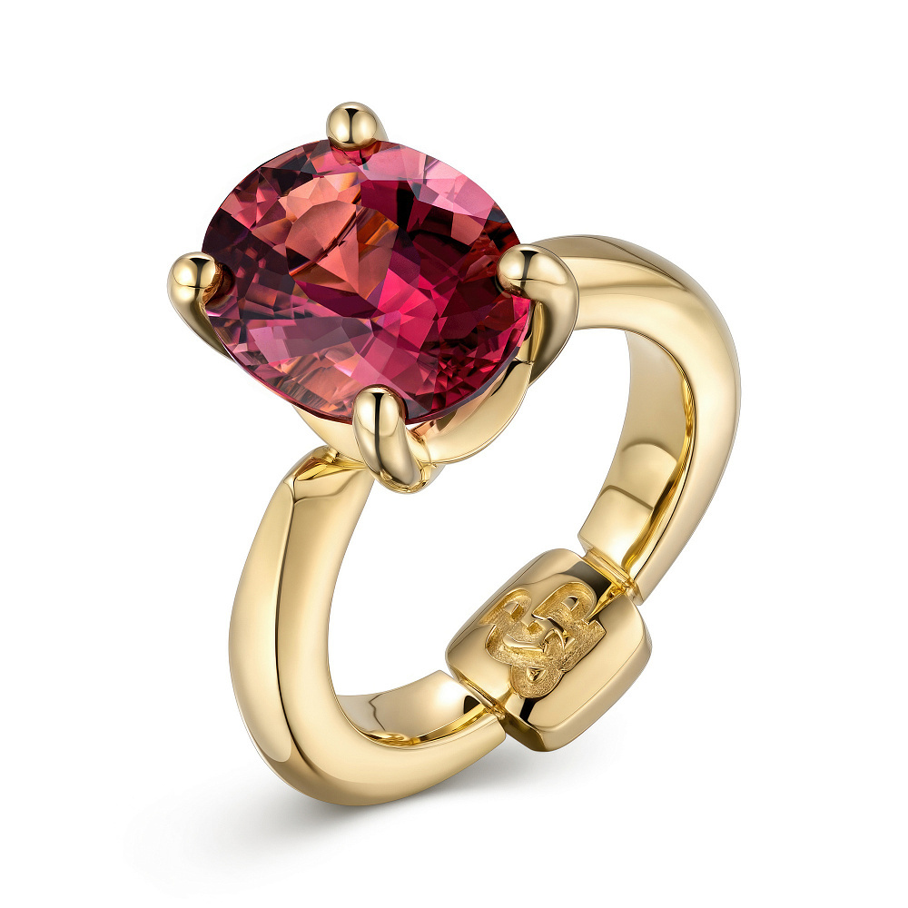 Ring with red tourmaline картинка 2