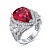 Ring with spinel and diamonds
