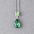 Pendant with green tourmalines