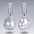 Earrings with South Sea baroque pearls and diamonds