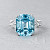 Ring with aquamarine and diamonds