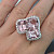 Ring with morganites and diamonds