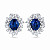 Earrings with blue sapphires and diamonds