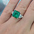 Ring with emerald and diamonds