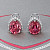 Earrings with pink tourmalines and diamonds