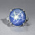 Ring with star sapphire and diamonds