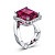Ring with rubellite tourmaline and diamonds