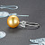 Earrings with golden South Sea pearls and diamonds