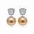 Earrings with golden South Sea pearls and diamonds