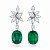 Earrings with emeralds and diamonds