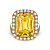 Ring with heliodor and diamonds