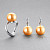 Earrings with golden South Sea pearls