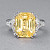 Ring with yellow sapphire and diamonds