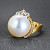 Ring with South Sea pearl and diamonds