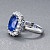 Ring with blue sapphire and diamonds