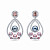 Earrings with Tahitian pearl, freshwater pearl, malaya garnets, and diamonds