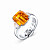 Ring with yellow sapphire and diamonds